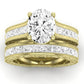 Edelweiss Moissanite Matching Band Only (does Not Include Engagement Ring) For Ring With Oval Center yellowgold