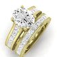 Edelweiss Moissanite Matching Band Only (does Not Include Engagement Ring) For Ring With Oval Center yellowgold