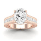 Edelweiss Moissanite Matching Band Only (does Not Include Engagement Ring) For Ring With Oval Center rosegold