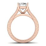 Edelweiss Moissanite Matching Band Only (does Not Include Engagement Ring) For Ring With Oval Center rosegold