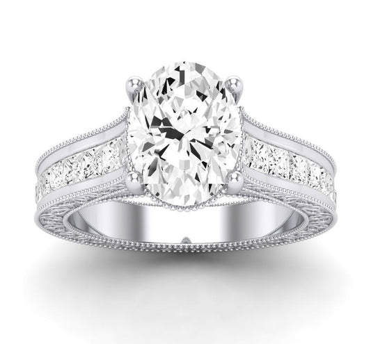 Edelweiss Oval Diamond Engagement Ring (Lab Grown Igi Cert) whitegold