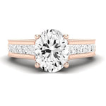 Edelweiss Oval Moissanite Bridal Set rosegold