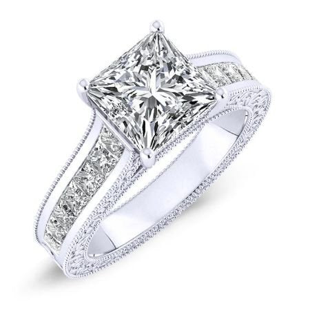 Edelweiss Princess Moissanite Bridal Set whitegold