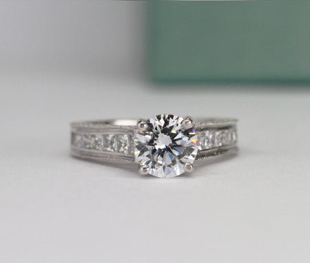 Edelweiss Round Diamond Engagement Ring (Lab Grown Igi Cert) whitegold