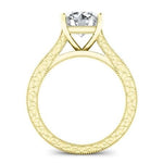 Edelweiss Round Moissanite Bridal Set yellowgold