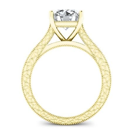 Edelweiss Round Moissanite Bridal Set yellowgold