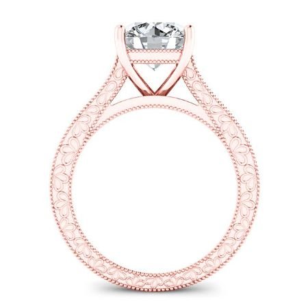 Edelweiss Round Moissanite Bridal Set rosegold