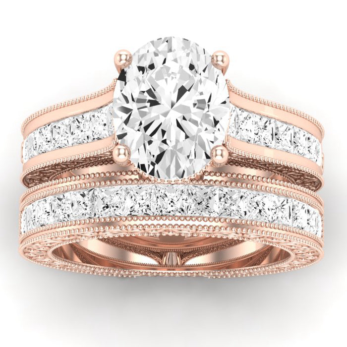 Edelweiss Oval Diamond Bridal Set (Lab Grown Igi Cert) rosegold