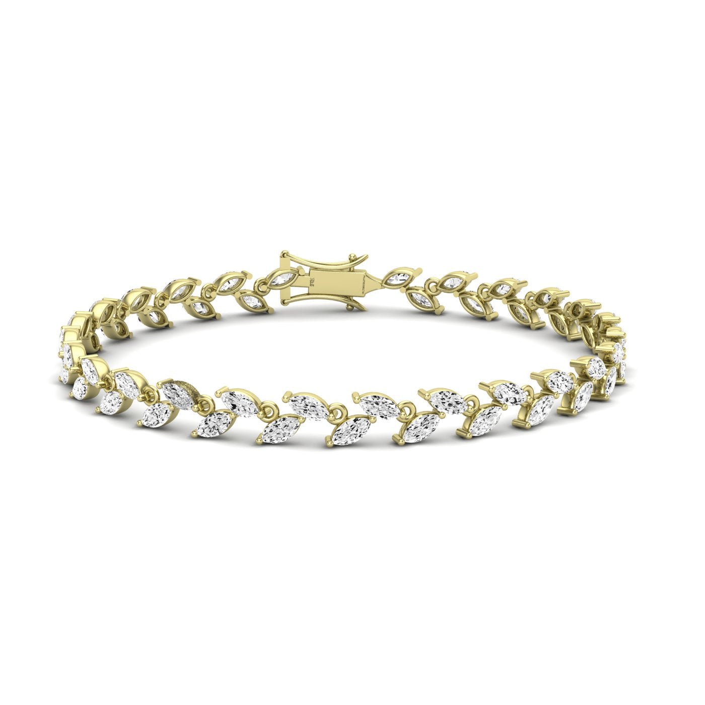 Edina Classic Marquise Moissanite Bracelet yellowgold