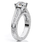 Edelweiss Round Moissanite Engagement Ring whitegold