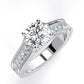 Edelweiss Round Moissanite Engagement Ring whitegold