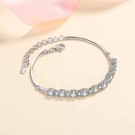 Elda Moissanite Bracelet whitegold