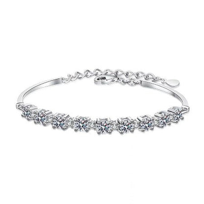 Elda Moissanite Bracelet whitegold