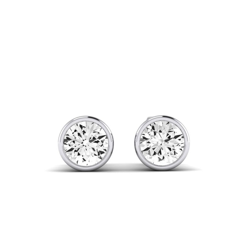 Eliana Diamond Stud Earrings (Clarity Enhanced) whitegold