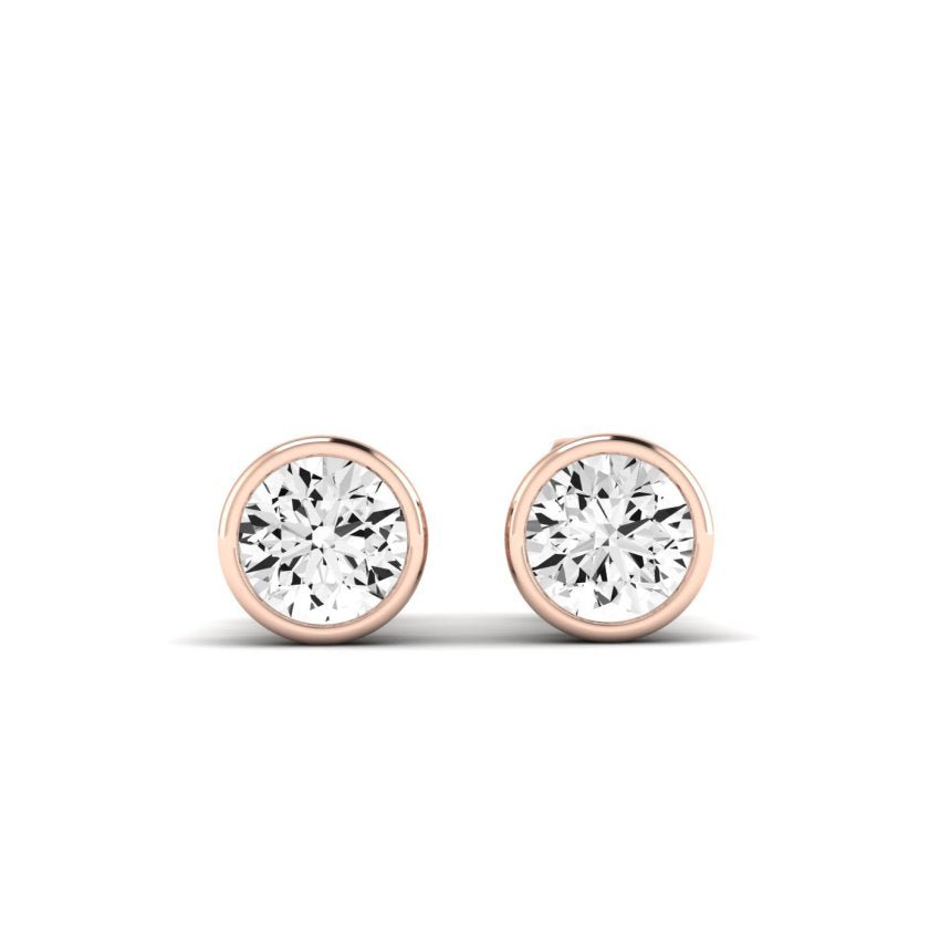 Eliana Diamond Stud Earrings (Clarity Enhanced) rosegold