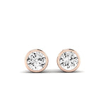 Eliana Diamond Stud Earrings (Clarity Enhanced) rosegold