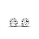 Eliana Diamond Stud Earrings (Clarity Enhanced) whitegold