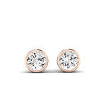 Eliana Diamond Stud Earrings (Clarity Enhanced) rosegold
