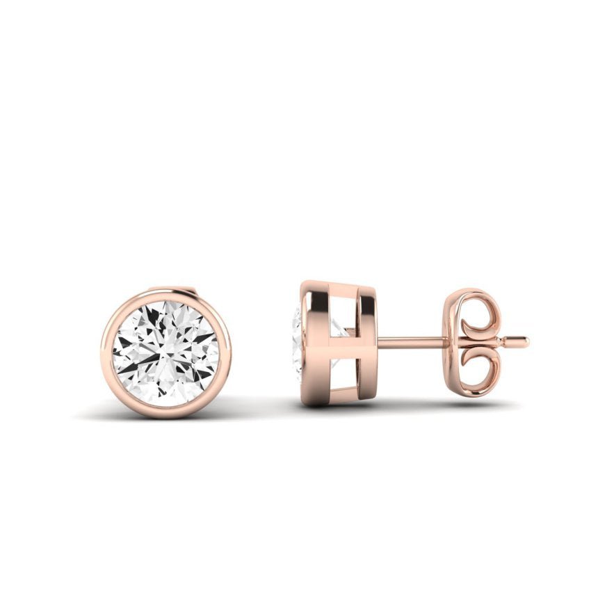 Eliana Diamond Stud Earrings (Clarity Enhanced) rosegold