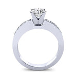 Eliza Diamond Matching Band Only (engagement Ring Not Included) For Ring With Round Center whitegold