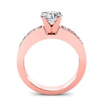 Eliza Diamond Matching Band Only (engagement Ring Not Included) For Ring With Round Center rosegold