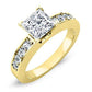 Eliza Moissanite Matching Band Only (engagement Ring Not Included) For Ring With Princess Center yellowgold