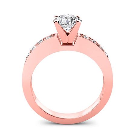 Eliza Round Moissanite Bridal Set rosegold