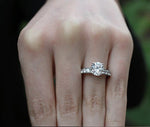 Eliza Round Moissanite Engagement Ring whitegold