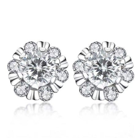 Ella Diamond Earrings (Clarity Enhanced) whitegold