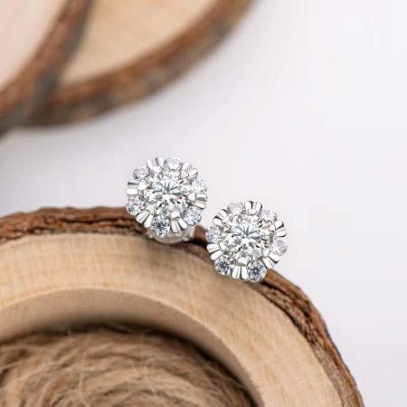 Ella Diamond Earrings (Clarity Enhanced) whitegold