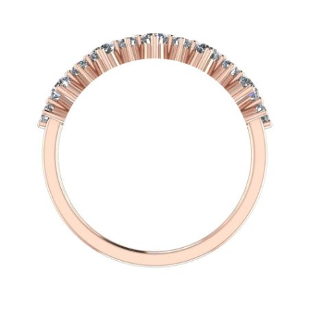 Ellery Round Trendy Diamond Wedding Ring rosegold