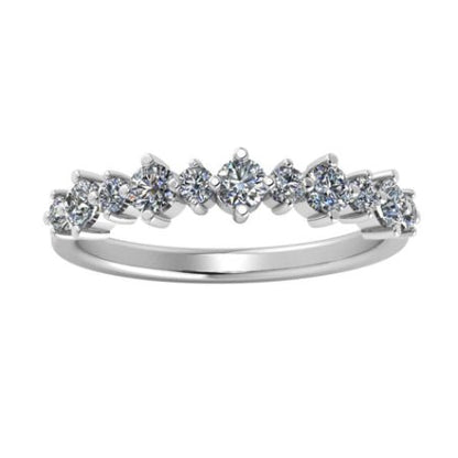 Ellery Round Trendy Diamond Wedding Ring whitegold