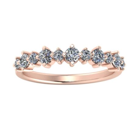 Ellery Round Trendy Diamond Wedding Ring rosegold