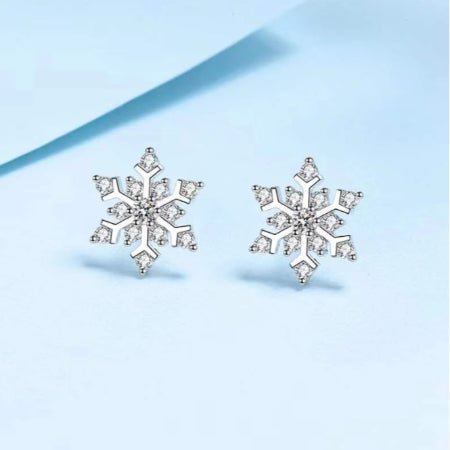 Ellie Round Moissanite Stud Earrings whitegold