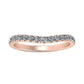 Elowen Curved Trendy Diamond Wedding Ring rosegold