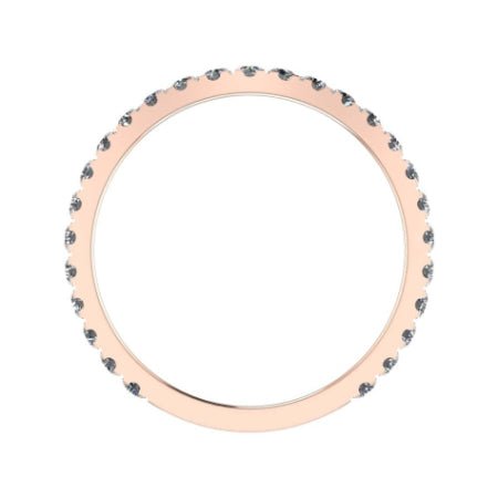 Elowen Curved Trendy Diamond Wedding Ring rosegold