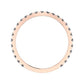 Elowen Curved Trendy Diamond Wedding Ring rosegold