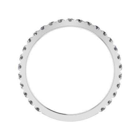 Elowen Curved Trendy Diamond Wedding Ring whitegold