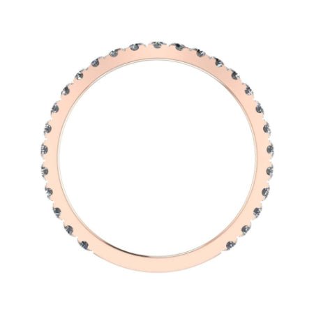 Elowen Curved Trendy Moissanite Wedding Ring rosegold