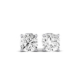 Elowen Cushion Cut Moissanite Stud Earrings whitegold