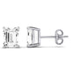 Elowen Emerald Cut Diamond Stud Earrings (Clarity Enhanced) whitegold