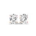 Elowen Oval Cut Moissanite Stud Earrings rosegold