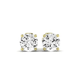 Elowen Round Cut Diamond Stud Earrings (Clarity Enhanced) yellowgold