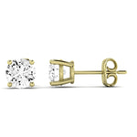 Elowen Round Cut Diamond Stud Earrings (Clarity Enhanced) yellowgold