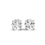 Elowen Round Cut Diamond Stud Earrings (Clarity Enhanced) whitegold