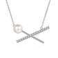 Emani Diamond & Pearl Necklace whitegold