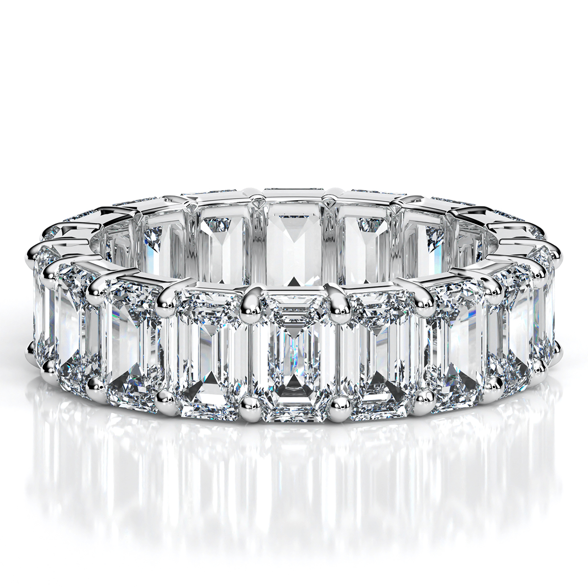 Emerald Cut Diamond Eternity Band