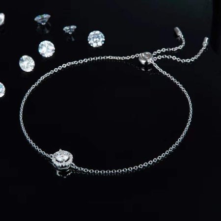 Ena Moissanite Bracelet whitegold