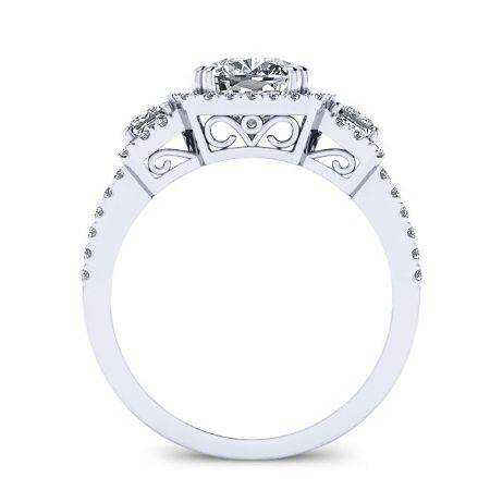 Erica Cushion Diamond Engagement Ring (Lab Grown Igi Cert) whitegold