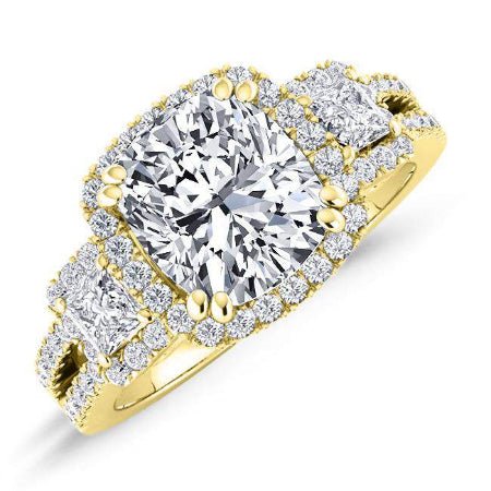 Erica Cushion Diamond Engagement Ring (Lab Grown Igi Cert) yellowgold